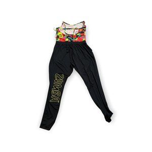 New With Tag Zumba Wear Kingston Vibe Jumpsuit Workout Exercise Pant Shirt S/P